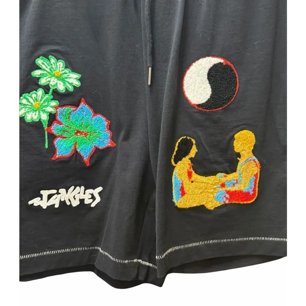 JUNGLES JUNGLES GROWTH CONNECTION CHANGE SHORTS in BLACK NWT Medium
